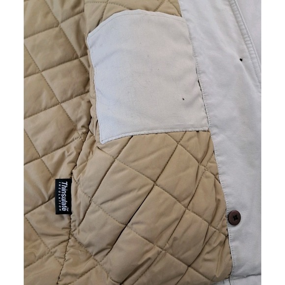 LL Bean Barn Coat Womens M Quilted Lining Field Jacket Chore Corduroy Collar - Picture 3 of 12